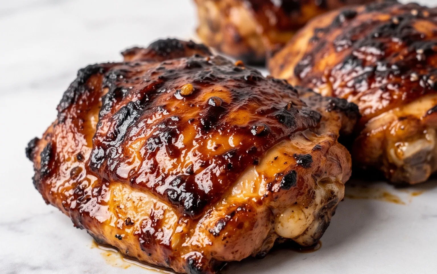 Grilled Spicy BBQ Chicken Thighs