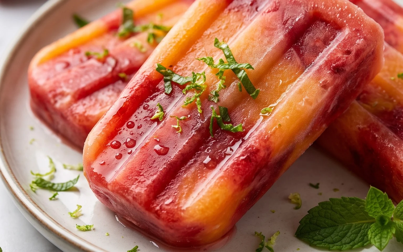 Strawberry Mango Popsicles